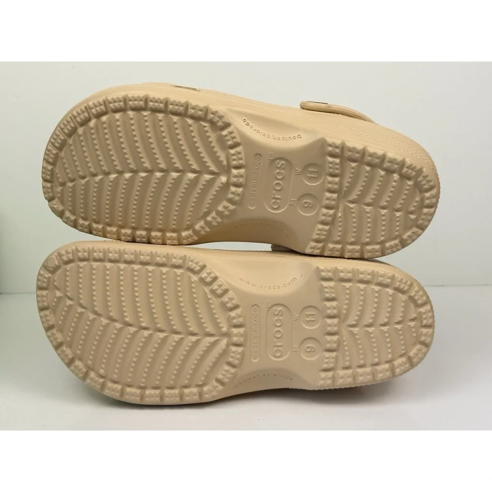 Crocs Classic Clogs Size 9 Men's‎ / Women's Size 11 Shitake Sprite Tan Beige